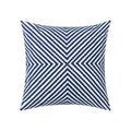 Axyaa Blue Floral Geometric Embroidery Pillow Cover 45x45cm for Cozy Living Room