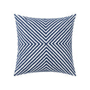 Axyaa Blue Floral Geometric Embroidery Pillow Cover 45x45cm for Cozy Living Room
