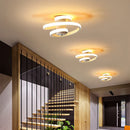 Axyaa Spiral Ceiling Light: Modern Minimalist LED Indoor Lighting for Living Room & Bedroom