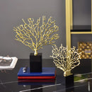 Axya Coral Marble Base Office Art Decoration