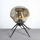 Axyaa Nordic Glass Table Light: Colorful Metal Lamp for Bedroom & Study