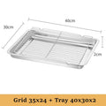 Axyaa Stainless Steel Baking Pan Cooling Rack Grid Bread Pastry Tray BBQ Oil Filter