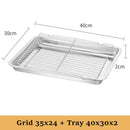 Axyaa Stainless Steel Baking Pan Cooling Rack Grid Bread Pastry Tray BBQ Oil Filter