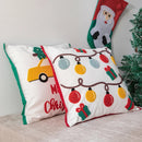 Axyaa Santa Snowflake Embroidery Cushion Cover 45x45cm