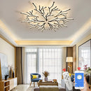Axyaa Modern LED Chandelier - White/Black - Living Room Bedroom Fixtures