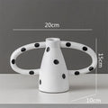 Axyaa Ceramic Wave Point Vase Home Decor Ornament