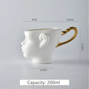 Axya Porcelain Tea Set, Modern Nordic Design Coffee Cup and Saucer