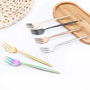 Stainless Steel Small Fork Set for Desserts and Fruits by Axyaa