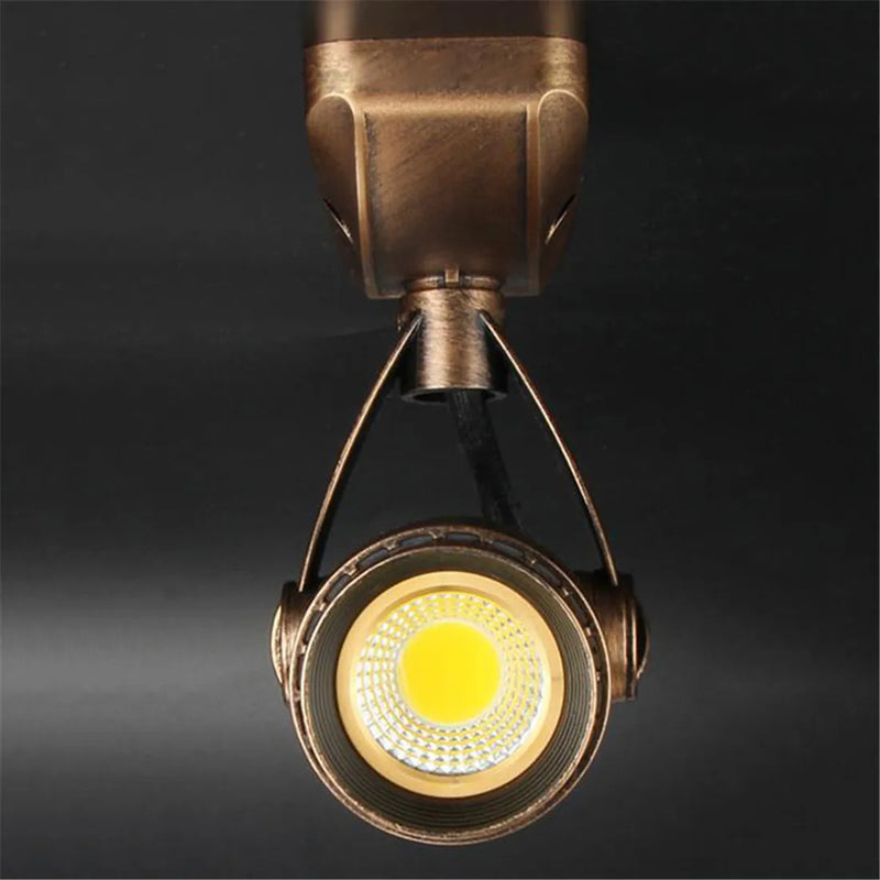 Axyaa Vintage Brown COB Spotlights LED Ceiling Mounted Rail Track Lamp