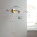 Axyaa Green Glass LED Wall Lights with Pull Chain Switch, Up and Down Adjustable