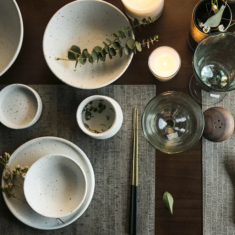 Axya Stoneware Dinner Set: Ceramic Dinnerware Sets for Restaurant Tableware