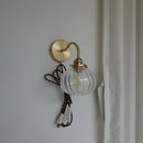 Axyaa Nordic LED Bathroom Mirror Light Copper Glass Wall Sconce