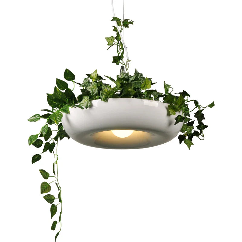 Axyaa Modern Plant Pendant Lights Nordic Style Office Decor Lighting Fixtures