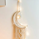 Boho Moon Dream Catcher Wall Hanging by Axyaa