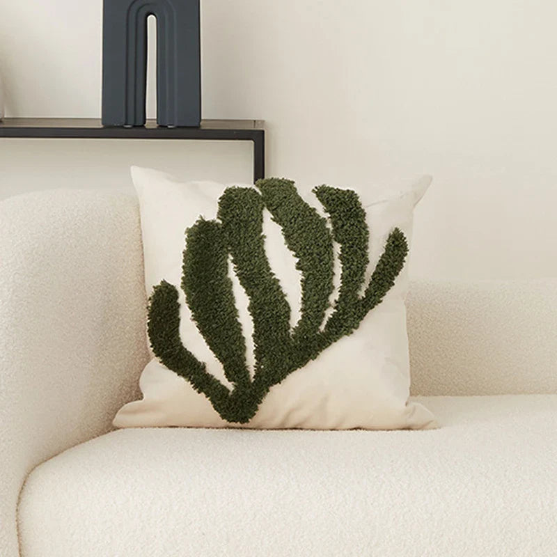 Axyaa Velvet Abstract Art Cushion Cover for Sofa, Chair, Bed - 45x45cm