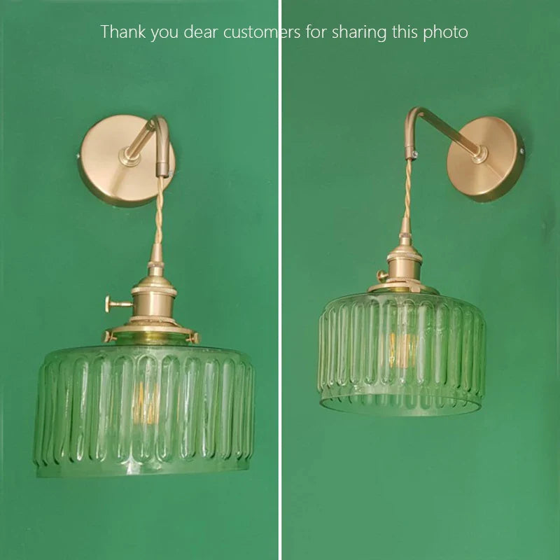 Axyaa Modern Glass Wall Sconce Light for Bedroom Decor