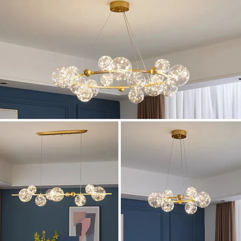 Axyaa Star Bright LED Chandeliers for Romantic Indoor Lighting