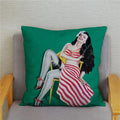 Axyaa European Sexy Women Polyester Cushion Cover 45x45cm - Chic Home Decor