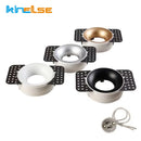 Axyaa Round LED Downlight Frame with MR16/GU10 Socket for Recessed Ceiling Spot Lighting