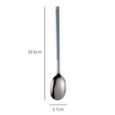 Axyaa Stainless Steel Long Coffee Spoon Set Vintage Tableware Teaspoons Dessert Ice Cream
