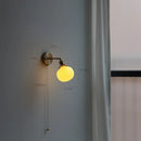 Axyaa Copper LED Wall Light Pull Chain Switch Bathroom Mirror Stair Sconce