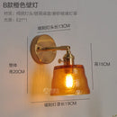Axyaa Mini Green Glass LED Pendant Light - Japanese Style Nordic Copper Hanging Lamp