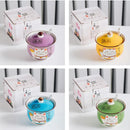 Axya Blue Lucky Cat Condiment Bottles Set with Spoon, Japanese Style Spice Jar