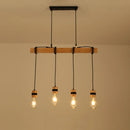 Axyaa Solid Wood Pendant Lamp Chandelier for Living Room and Dining Room
