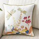 Axyaa Floral Country Style Butterfly Cushion Cover, 45x45cm, Home Decoration