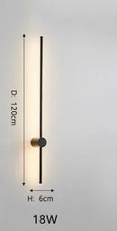 Axyaa Black LED Wall Sconce Modern Living Room Bedroom Lamparas