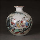 Axyaa Blue and White Qing Dynasty Porcelain Vase - Jiangnan Water Town Pattern