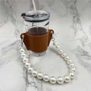 Axyaa PU Leather Water Bottle Holder With Strap - Stylish Beverage Cover