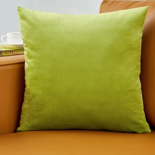 Axyaa Luxury Velvet Beige Cushion Cover for Elegant Home Decor