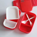 Axyaa Kids Bento Box: Double Layer Funny Lunch Container with Compartments