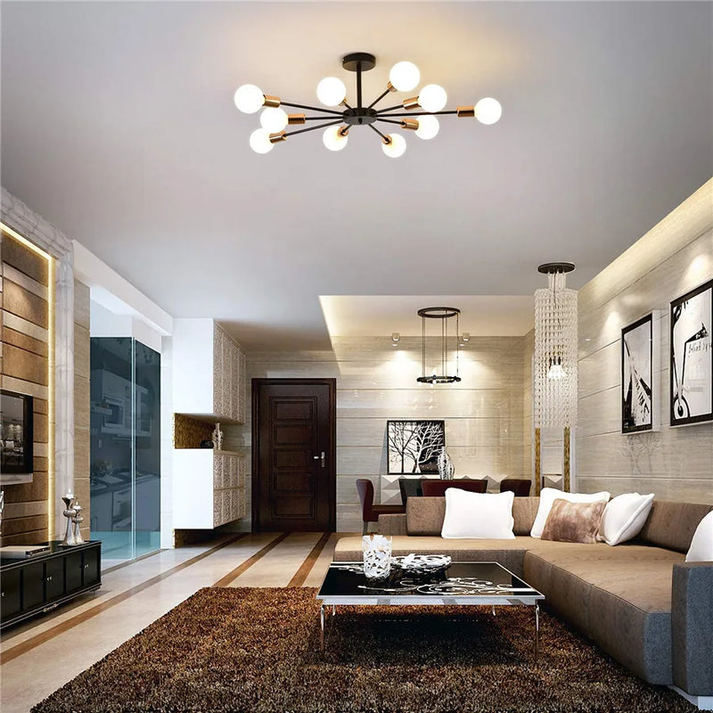 Axyaa Metal Art Industrial Living Room Ceiling Chandelier
