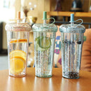 Axyaa Kawaii Bubble Tea Insulated Bottle with Straw: BPA-Free Sparkling Drinkware for Girls