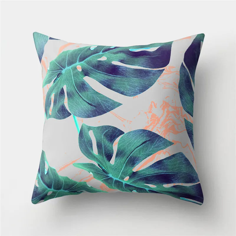 Axyaa Tropical Plants & Hibiscus Flower Pillow Cover Collection
