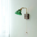 Axyaa Clear Glass LED Wall Lights with Pull Chain Switch - Modern Nordic Wall Lamp