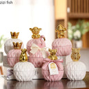 Axya Golden Animal Ceramic Candy Box • Modern Home Decor Gift Jar