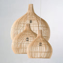Axyaa Hand-Woven Rattan Pendant Light for Living & Dining Room