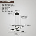 Axyaa Black Acrylic LED Chandelier for Modern Minimalist Home Interior Lighting