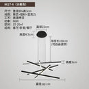 Axyaa Black Acrylic LED Chandelier for Modern Minimalist Home Interior Lighting