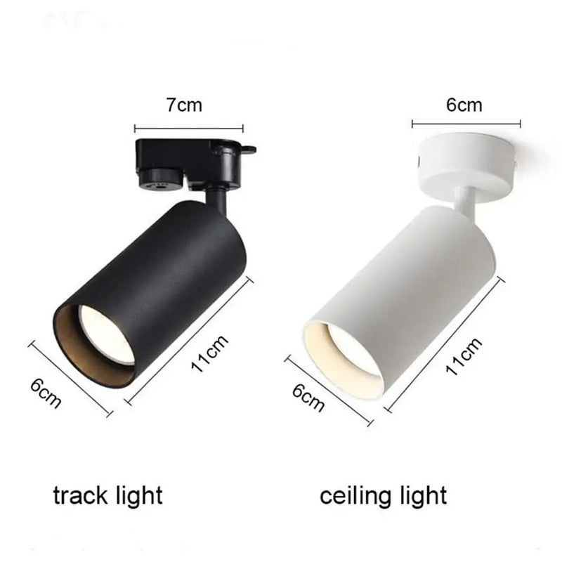 Axyaa Black White GU10 LED Track Lights for Shop Rail Clothing Store