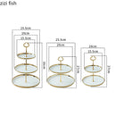 Axya Luxury White Gold Dessert Stand: Multi-layer Display Tray for Cakes, Fruits, Candies
