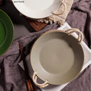 Axya Braided Rope Handle Ceramic Dinnerware Set