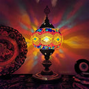 Axyaa Vintage Mosaic Glass Table Lamp Handcrafted Art Deco Bedside Night Light
