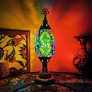 Axyaa Vintage Mosaic Glass Table Lamp - Handcrafted Art Deco Bedside Light