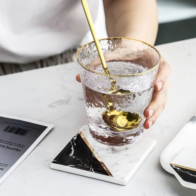 Axya Square Ceramic Coaster Set for Coffee Tea Cup - 1pc