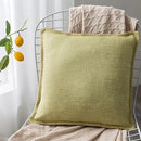 Axyaa Fringed Linen Cushion Cover - 45x45cm - Blue Grey Yellow Red Green