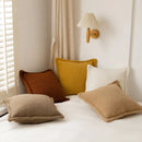 Axyaa Fleece Cushion Cover Set in Warm Neutral Tones